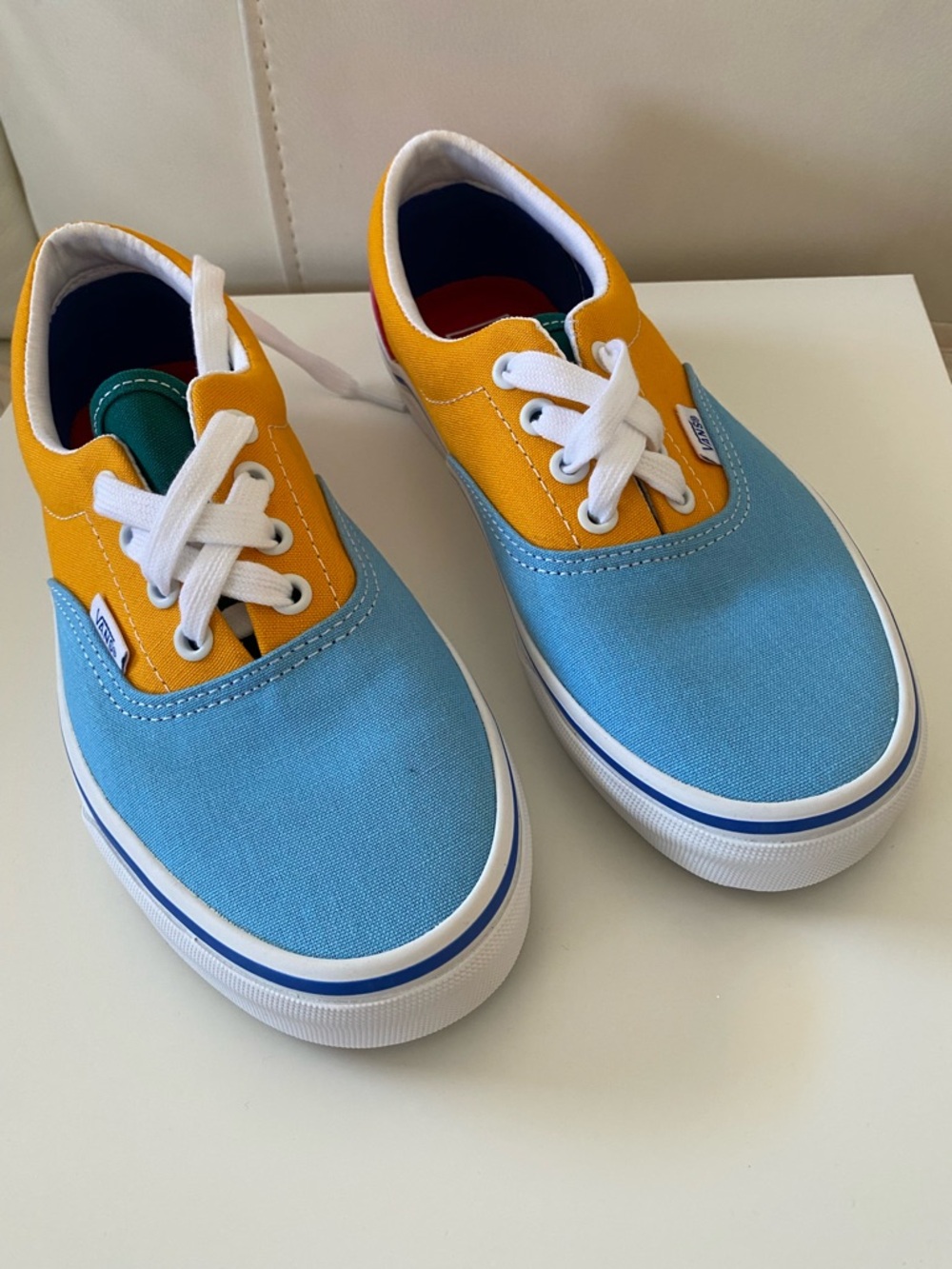 Vans Two-Tone Blue & Yellow Low-Top Sneakers